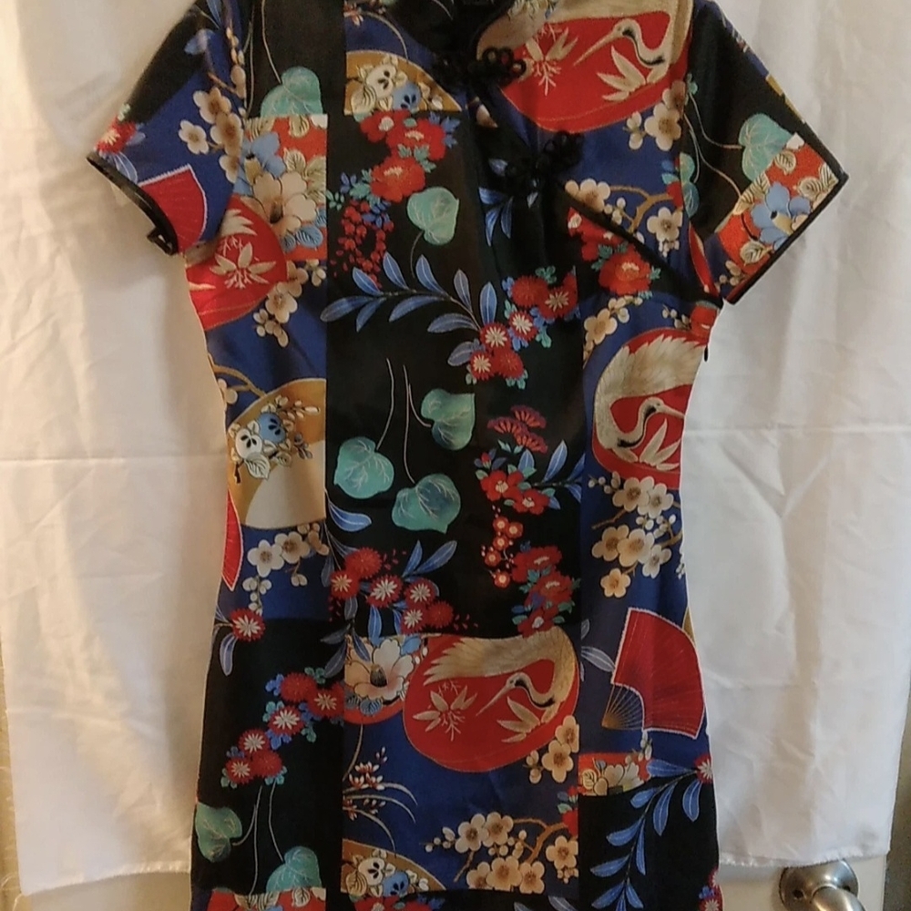 Zara Orange and Blue Sheath Mini Dress for a Night Out